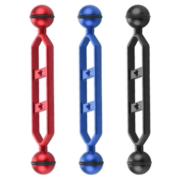 PULUZ 7.0 inch 17.7cm Aluminum Alloy Dual Balls Arm, Ball Diameter: 25mm (Blue) - Image 6