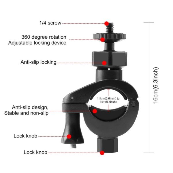 PULUZ Handlebar Adapter Mount Phone Clamp Bracket - Image 3