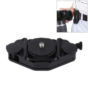 PULUZ Capture Camera Clip CNC Aluminum Alloy Quick Release Clip with Plate (Black)