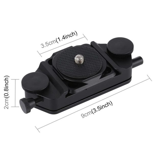 PULUZ Capture Camera Clip CNC Aluminum Alloy Quick Release Clip with Plate (Black) - Image 4
