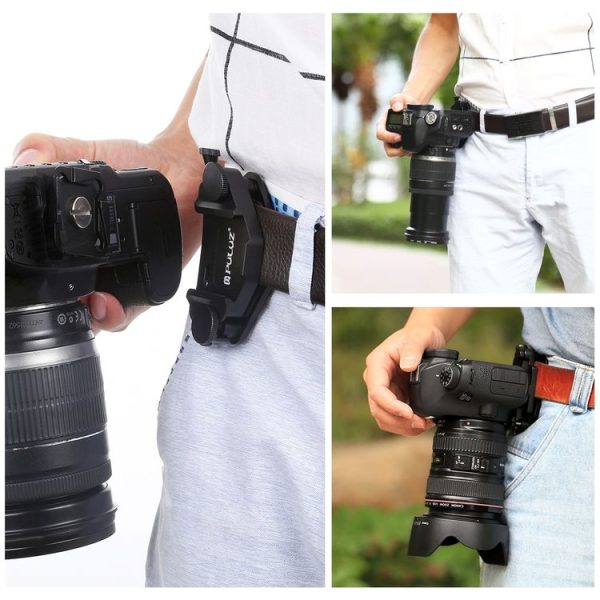 PULUZ Capture Camera Clip CNC Aluminum Alloy Quick Release Clip with Plate (Black) - Image 8