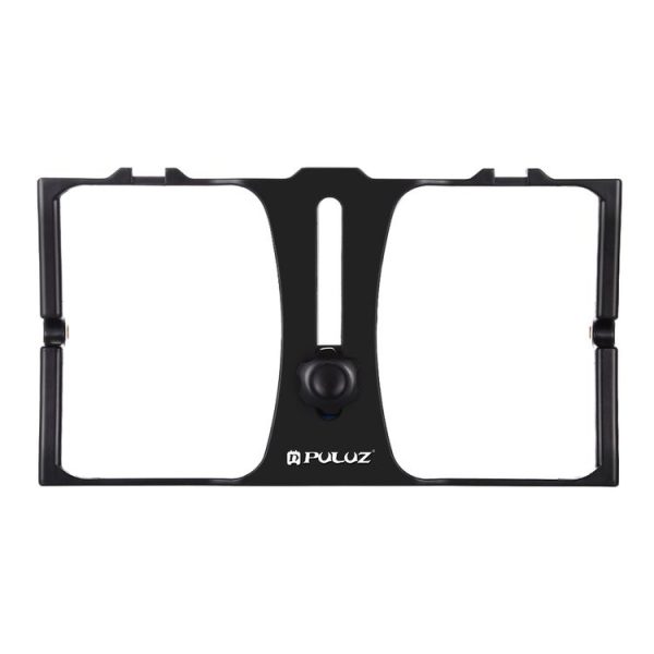 PULUZ Vlogging Live Broadcast Smartphone Video Rig Filmmaking Recording Handle Stabilizer Bracket for iPhone, Galaxy, Huawei, Xiaomi, HTC, LG, Google, and Other Smartphones (Blue) - Image 2