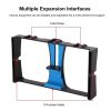 PULUZ Vlogging Live Broadcast Smartphone Video Rig Filmmaking Recording Handle Stabilizer Bracket for iPhone, Galaxy, Huawei, Xiaomi, HTC, LG, Google, and Other Smartphones (Blue) - Image 4