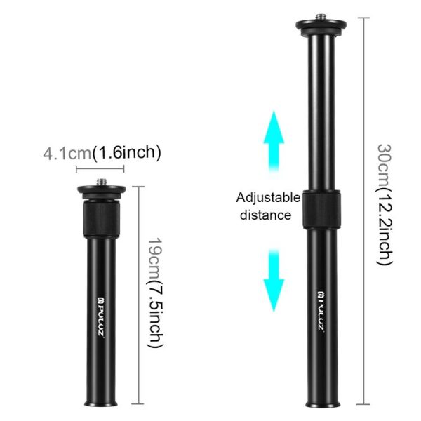 PULUZ Metal Handheld Adjustable Tripod Mount Monopod Extension Rod for DSLR & SLR Cameras - Image 4