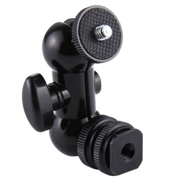 PULUZ Flash Hot Shoe Swivel Ball Head 1 / 4 inch Tripod Screw Magic Arm with Lock - Image 3