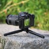 PULUZ Pocket Mini Metal Desktop Tripod Mount with 1 / 4 inch to 3 / 8 inch Thread Adapter Screw for DSLR & Digital Cameras, Adjustable Height: 4.5-15cm, Max Load: 20kg (Black) - Image 14
