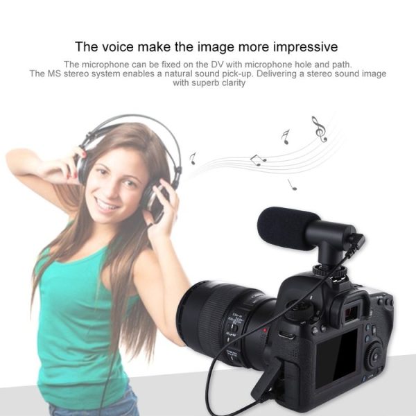 PULUZ 3.5mm Audio Stereo Recording Vlogging Professional Interview Microphone for DSLR & DV Camcorder, Smartphones - Image 6