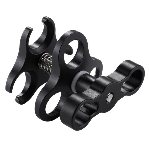 PULUZ Triple Ball Clamp Diving Camera Bracket Aluminum Spring Flashlight Clamp for Diving Underwater Photography System - Image 3