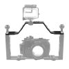 PULUZ Diving Tray Bracket Dual Handle Grip Handheld Expansion Mount System (Black) - Image 5