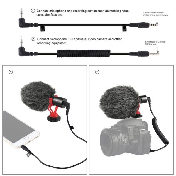 PULUZ Professional Interview Condenser Video Shotgun Microphone with 3.5mm Audio Cable for DSLR & DV Camcorder - Image 5