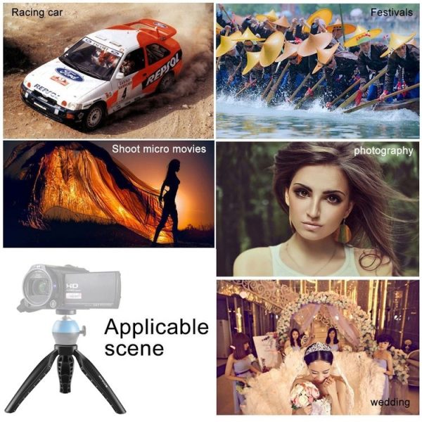 PULUZ Simple Mini ABS Desktop Tripod Mount with 1 / 4 inch Screw for DSLR & Digital Cameras, Working Height: 9cm (Black) - Image 7