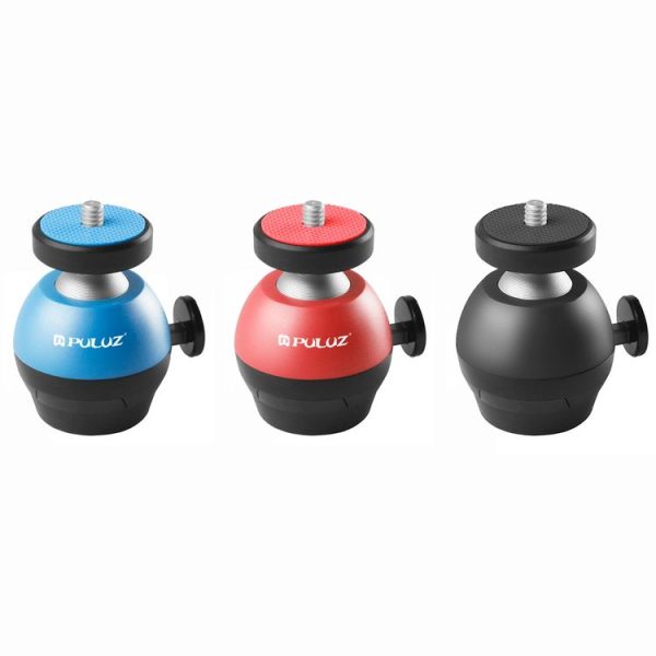 PULUZ 1 / 4 inch Screw Aluminum Alloy Ball Head ABS Tripod Adapter (Red) - Image 6