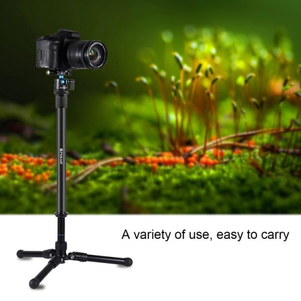 PULUZ Telescopic Extension Central Shaft Rod Monopod Holder, Rod Length: 33-60cm (Black) - Image 4