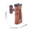 PULUZ Universal Side Wooden Handle Handgrip with Cold Shoe for DSLR Camera Cage (Bronze) - Image 2