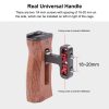PULUZ Universal Side Wooden Handle Handgrip with Cold Shoe for DSLR Camera Cage (Bronze) - Image 5