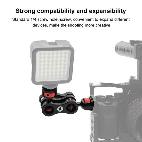 PULUZ Magic Arm Bracket Mount 1 / 4 inch Ball Head Magic Arm (Black) - Image 6