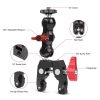PULUZ Multi-function Magic Arm Ball Mount Clamp Crab Pliers Clip (Red) - Image 4