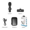 PULUZ Wireless Lavalier Noise Reduction Reverb Microphone for 8-Pin Device, Support Phone Charging (Black) - Image 10