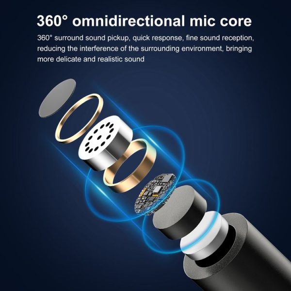 PULUZ Wireless Lavalier Noise Reduction Reverb Microphone for 8-Pin Device, Support Phone Charging (Black) - Image 5