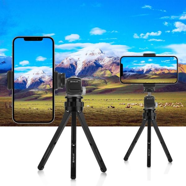 PULUZ Dual Cold Shoes Aluminum Alloy Tripod Ball Head Adapter (Black) - Image 7