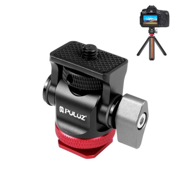 PULUZ Mini 180 Degree Swing Tripod Ball Head Cold Shoe Mount Adapter (Red)