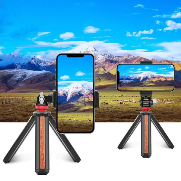 PULUZ Mini 180 Degree Swing Tripod Ball Head Cold Shoe Mount Adapter (Red) - Image 6