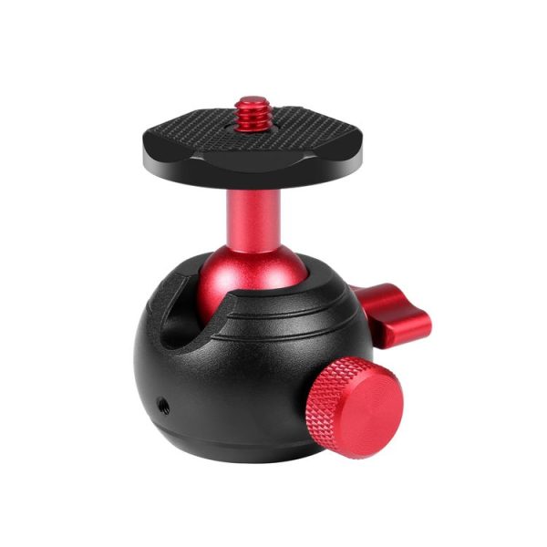 PULUZ 360 Degree Panoramic Metal Tripod Ball Head Adapter (Red) - Image 2