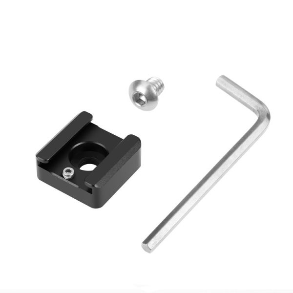 PULUZ Expand Cold Shoe Mount Adapter Microphone Flash Light Aluminum Alloy Holder Bracket (Black) - Image 7