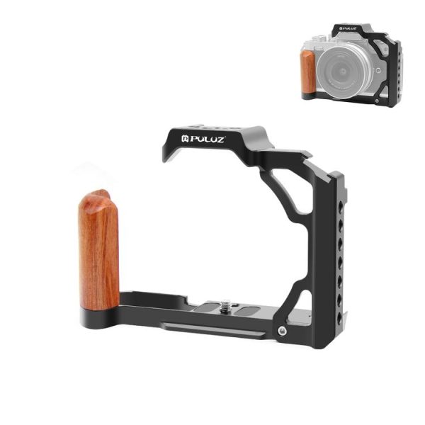 Nikon ZFC PULUZ Wood Handle Metal Camera Cage Stabilizer Rig (Black)