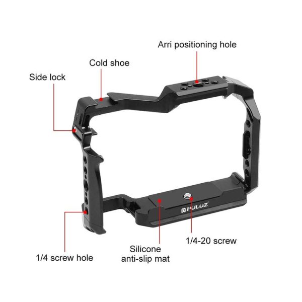 Panasonic Lumix DC-S5 II / DC-S5 IIX PULUZ Metal Camera Cage Stabilizer (Black) - Image 3