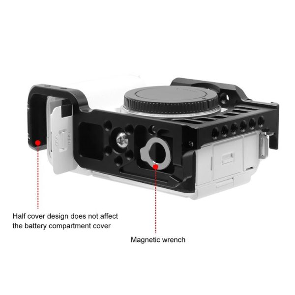 Sony ZV-E1 PULUZ Wood Handle Metal Camera Cage Stabilizer Rig - Image 4