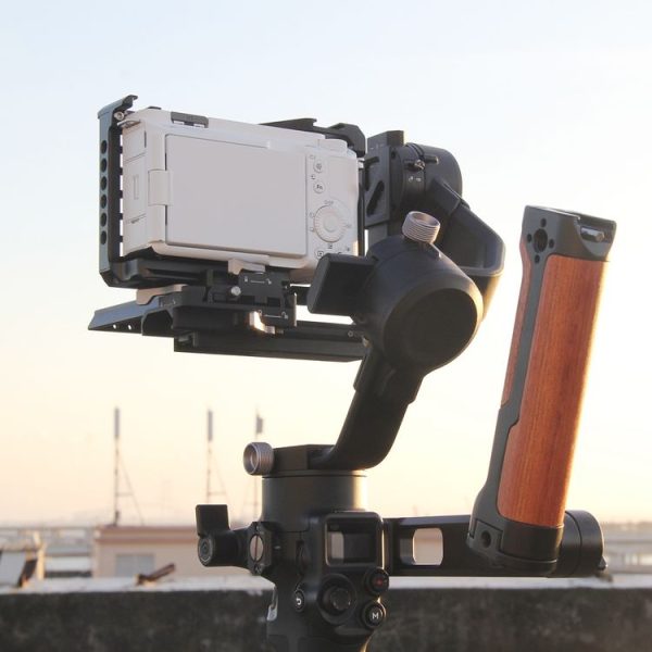 Sony ZV-E1 PULUZ Wood Handle Metal Camera Cage Stabilizer Rig - Image 6