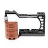 Sony A6400 / A6300 / A6100 / A6000 PULUZ Wood Handle Metal Camera Cage Stabilizer Rig - Image 4
