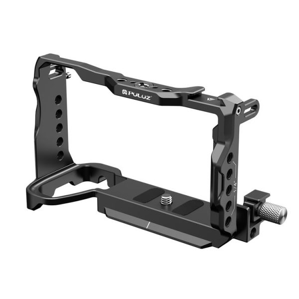 Sony A6700 PULUZ Metal Camera Cage Stabilizer Rig (Black) - Image 2