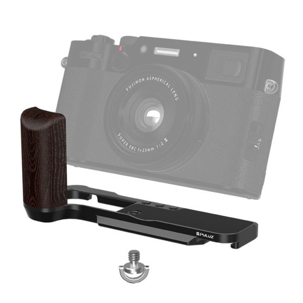 Fujifilm X100VI PULUZ 1 / 4 inch Vertical Shoot Quick Release L Plate Bracket Base Holder (Black)