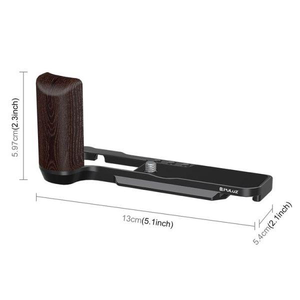 Fujifilm X100VI PULUZ 1 / 4 inch Vertical Shoot Quick Release L Plate Bracket Base Holder (Black) - Image 3