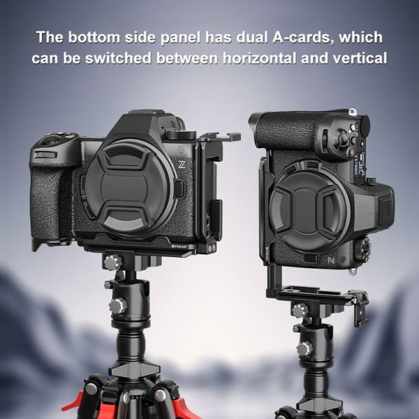 Nikon Z6III / Z6II PULUZ 1 / 4 inch Vertical Shoot Quick Release L Plate Bracket Base Holder (Black) - Image 5