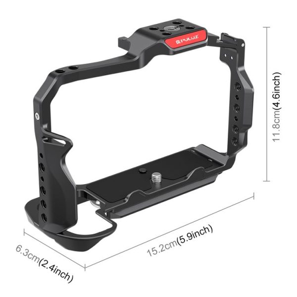 Nikon Z6III / Z6II PULUZ Metal Camera Cage Stabilizer Rig (Black) - Image 2
