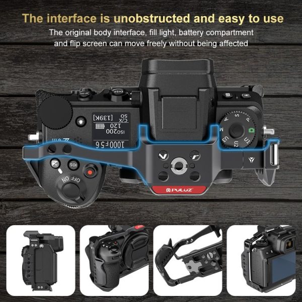 Nikon Z6III / Z6II PULUZ Metal Camera Cage Stabilizer Rig (Black) - Image 4
