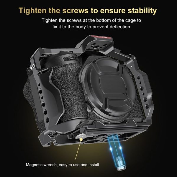 Nikon Z6III / Z6II PULUZ Metal Camera Cage Stabilizer Rig (Black) - Image 6