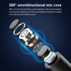 PULUZ Wireless Lavalier Noise Reduction Reverb Microphones for iPhone / iPad, 8-Pin Receiver and Dual Microphones (Black) - Image 5
