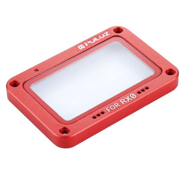 PULUZ Aluminum Alloy Flame + Tempered Glass Lens Protector for Sony RX0 / RX0 II, with Screws and Screwdrivers (Red) - Image 3