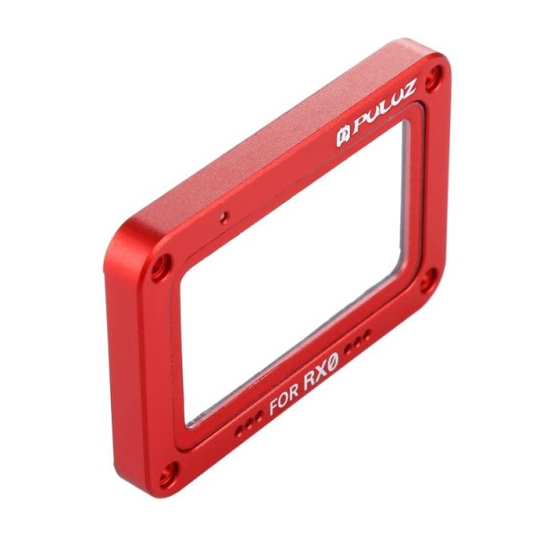 PULUZ Aluminum Alloy Flame + Tempered Glass Lens Protector for Sony RX0 / RX0 II, with Screws and Screwdrivers (Red) - Image 5