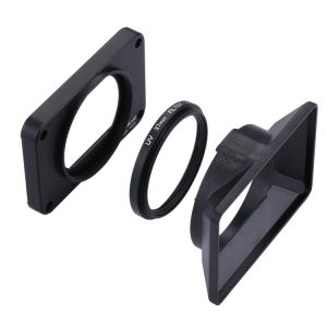 PULUZ Aluminum Alloy Front Panel + 37mm UV Filter Lens + Lens Sunshade for Sony RX0 / RX0 II, with Screws and Screwdrivers (Black)