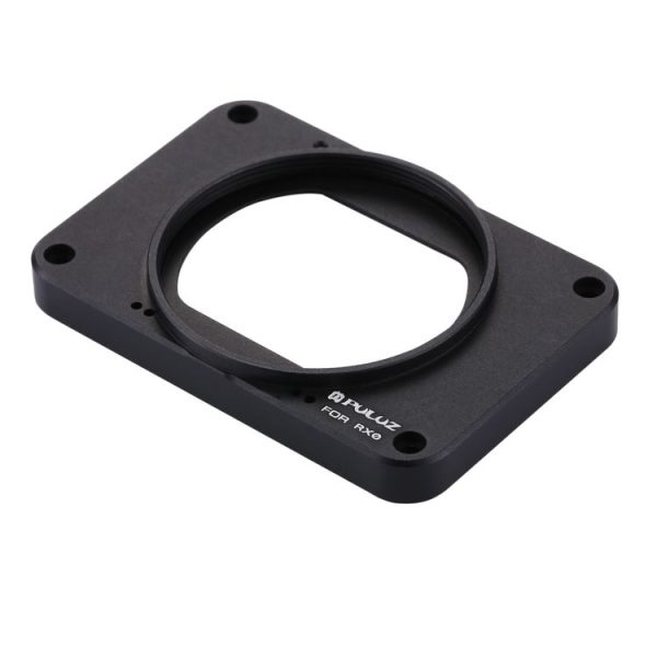 PULUZ Aluminum Alloy Front Panel + 37mm UV Filter Lens + Lens Sunshade for Sony RX0 / RX0 II, with Screws and Screwdrivers (Black) - Image 2