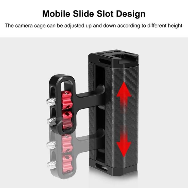PULUZ Universal Camera Metal Side Handle with Cold Shoe Mount for Camera Cage Stabilizer (Black) - Image 4