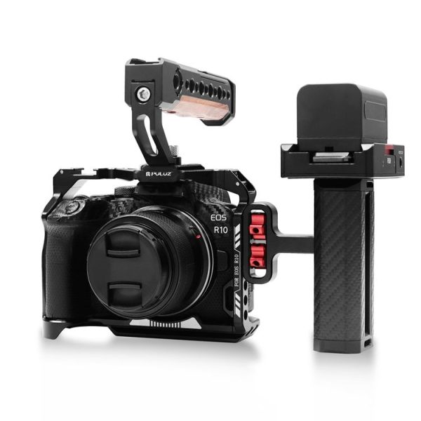 PULUZ Universal Camera Metal Side Handle with Cold Shoe Mount for Camera Cage Stabilizer (Black) - Image 7