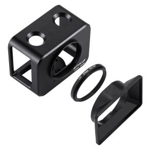 PULUZ for Sony RX0 Aluminum Alloy Protective Cage + 37mm UV Filter Lens + Lens Sunshade with Screws and Screwdrivers (Black)