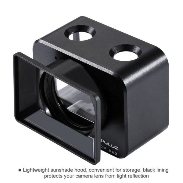 PULUZ for Sony RX0 Aluminum Alloy Protective Cage + 37mm UV Filter Lens + Lens Sunshade with Screws and Screwdrivers (Black) - Image 5