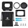 PULUZ for Sony RX0 Aluminum Alloy Protective Cage + 37mm UV Filter Lens + Lens Sunshade with Screws and Screwdrivers (Black) - Image 8